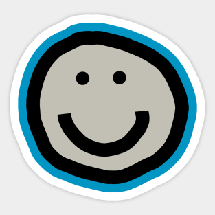 Minimal Happy Smiley Face Lead Crystal Sticker